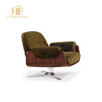 Fauteuil de salon moderne, chaise de détente en tissu de haute qualité, chaise d'appoint en bois pour salon, chambre à coucher, appartement