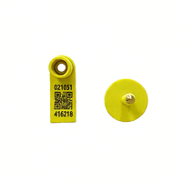 Fabricant d'étiquettes d'oreille pour animaux (moutons, chèvres) à longue portée, avec puce RFID TPU U9, code QR imprimé, 45x17mm, 860-960MHz UHF, ISO18000-6C.