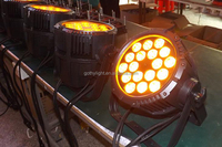 Projecteur LED Par 64 18x15W 6-en-1 étanche IP65, lumière de scène en alliage d'aluminium blanc neutre avec contrôle DMX512