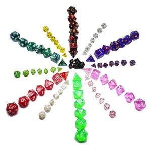 Mới Tùy Chỉnh Bán Hàng Nóng Dungeons Và Dragons Màu 7Pcs Dnd <span class=keywords><strong>Dice</strong></span> Mini <span class=keywords><strong>Dice</strong></span> Set Đa diện Trò Chơi <span class=keywords><strong>Dice</strong></span> - Product Image 1