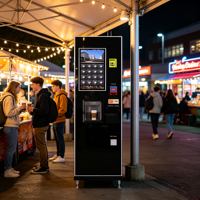 Distributeur automatique de café pour espaces commerciaux et bureaux, entièrement automatique, 58 choix, écran tactile 21,5 pouces, paiement par QR code, carte de crédit et pièces de monnaie