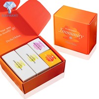 Boîte en papier rigide recyclable avec logo imprimé personnalisé, finition de luxe avec revêtement UV quadricolore, matériaux recyclés, cadeau artisanal pour avion