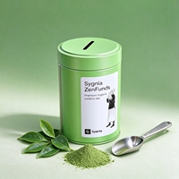 Boîtes à thé matcha en gros, grandes, 50g, en métal de qualité alimentaire, vides, rondes, hermétiques
