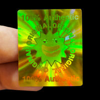 Rollo de pegatinas holográficas personalizadas, impresión de tinta UV transparente, holograma 3D