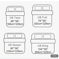 Ensemble de literie de haute qualité 3 pièces, taille King, 100% coton, uni, écologique, 300TC, comprenant une housse de couette, un édredon, pour la maison, l'hôtel, lit double