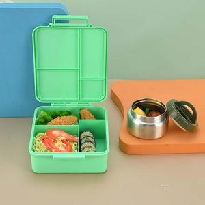Boîte à lunch en plastique anti-fuite avec logo personnalisé, facile à <span class=keywords><strong>nettoyer</strong></span>, boîte à bento de qualité alimentaire pour les enfants à l'école - Product Image 3
