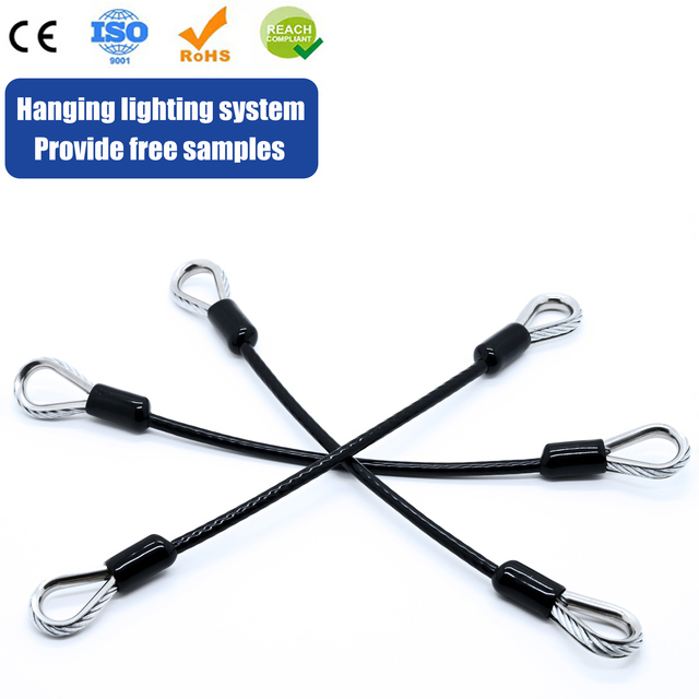 Wholesale Custom Stainless Steel Vinyl Coated Safety Cable Double Loop Steel Wire Rope JIS Locking Gates Fences Ladders Coolers