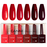 CANNI-Kit de Vernis à Ongles en Gel Émail Sans Hema, Kit de Gel Uv avec Base/dessus/mat/apprêt/déshydrateur, 9ml, Nouveau