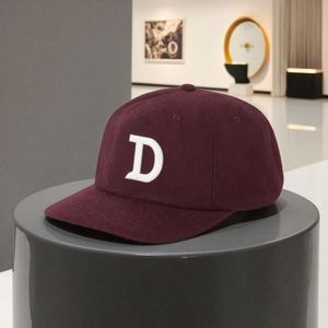 Casquette de baseball en laine micro-courbée non structurée à 6 panneaux, style snapback – Grande Vente - Product Image 5