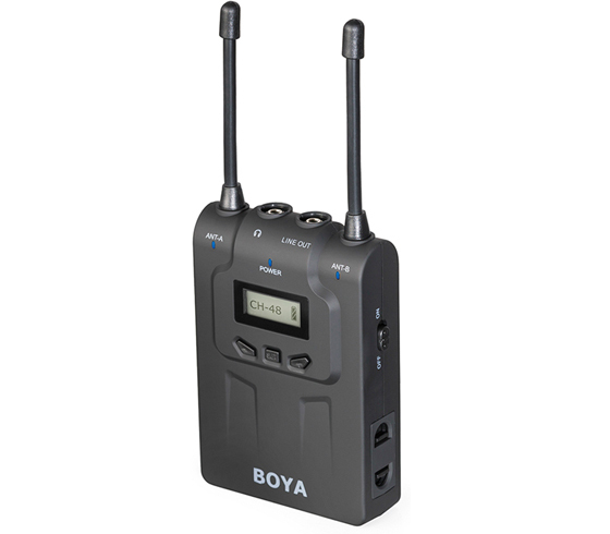 BY-WM8R 48 Channels UHF Wireless Microphone Bodypack Receiver for Camera Camcorder Video Recorders
