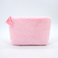 Nouvelle Collection 2026 : Trousse de Toilette/Maquillage de Voyage Hiver Douce et Moelleuse Faite à la Main avec Fermeture Éclair en Peluche Chaude