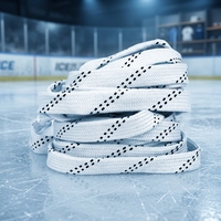 Lacets de hockey en polyester ciré sur mesure, fabrication en usine, acceptation de l'emballage personnalisé, commande en gros