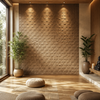 Panneau en pierre souple pliable - Design moderne écologique et imperméable pour murs de fond de télévision à la maison - Découpé sur mesure
