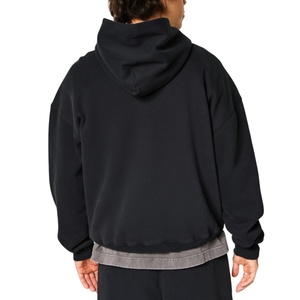 Sudaderas con Capucha Negras para Hombre, Personalizadas, Profesionales, al por Mayor, Impresión Digital, Bordado Ecológico a Máquina, Nailon/Algodón para Otoño - Product Image 2