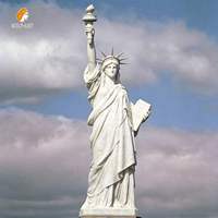 Estatua Gigante de la Libertad de Mily Marble, Escultura de la Dama de la Libertad Hecha a Mano, Personalizada, de Tamaño Real, al por Mayor para Decoración de Exteriores