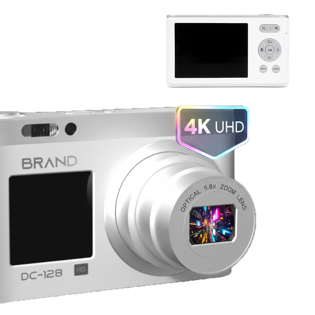 Custom Logo OEM ODM 16X Zoom 4K Ultra HD Video Fotocamera Handheld Travel Selfie Small Digital Camera