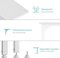 Bureau d'ordinateur moderne en MDF blanc avec tiroirs à classeurs, pliable, en bois, pour usage domestique, scolaire ou hospitalier