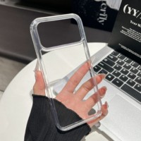 Coque de téléphone transparente en acrylique épais et antichoc de 2.5mm pour iPhone 13 14 15 16 17 Pro Max