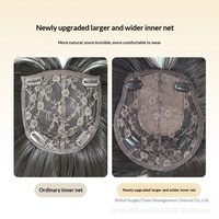 Perruque synthétique longue et droite brun froid avec frange aérienne, aspect naturel et volumineux, en fibre résistante à la chaleur, couvrant toute la tête
