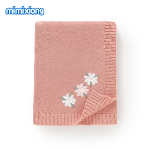 Manta de Bebé de Algodón Tejido con Bordado Floral Vintage, Suave, Transpirable y Cálida, para Recién Nacidos, 200 Hilos, Oeko-Tex - Product Image 6