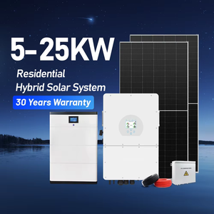 ระบบโซลาร์เซลล์ครบชุด 5kw 6Kw 8kw 10kw 12kw 15kw 16kw 20kw 24kw 25kw สำหรับบ้านทั้งหลัง ระบบไฮบริด พร้อมแบตเตอรี่สำรองไฟ FJ-SS-5-30kw รุ่น 15kW ของเรา - Product Image 1