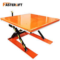Table élévatrice à ciseaux électrique à plate-forme de levage fixe avec rouleau en option