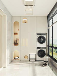 Lavadora de balcón caliente Gabinete integrado Gabinete de baño Luz de lujo Baño Lavabo Gabinete Productos personalizados - Product Image 2