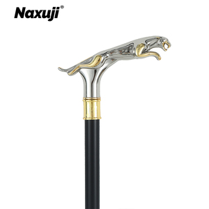 Bastón de caminar de leopardo chapado en oro blanco decorado con cosplay de vampiro, bastón retro de moda de fiesta de Halloween - Product Image 3