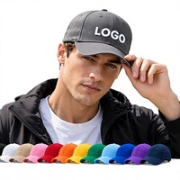 Casquettes de baseball snapback 6 panneaux en sergé 100 % coton de qualité supérieure, unisexe, vente en gros, OEM, ODM, broderie et impression de logo entièrement personnalisés