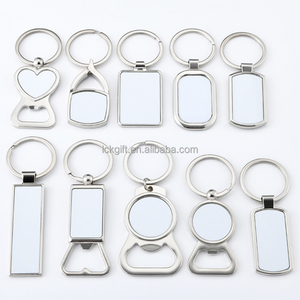 Abridor de botellas de cerveza de Metal con logotipo láser personalizado barato a granel llaveros en blanco para grabado - Product Image 6