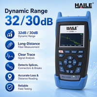 Équipement de fibre optique HAILE, testeur OTDR portable, testeur de fibre optique OTDR 32/30dB 3m-120KM 1310nm/1550nm, écran LCD couleur 3,5 pouces
