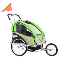 Venda direta, venda direta, verde, dobrável, criança, bicicleta, reboque, bebê, carrinho de bicicleta, suspensão, trave, bicicleta