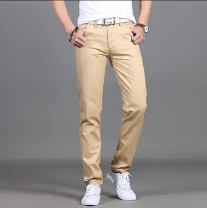 Pantalones de trabajo a la moda para hombre, Pantalón ajustado, informal, transpirable, último diseño, Primavera, nuevo