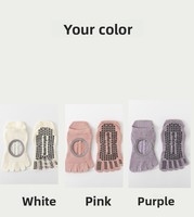 Chaussettes de yoga et de Pilates à cinq doigts, à bout ouvert, en coton peigné, sans couture, antidérapantes, invisibles, pour adultes et jeunes, pour la danse et les sports d'été