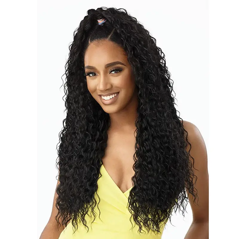 Lace Front peruca sintética com cabelo de bebê WET AND WAVY STYLE WIG - KISSED BY MIST