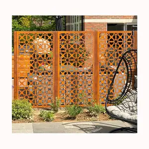 Özel açık çelik Metal çit kafes gizlilik çit Corten çelik çit ve Pergola