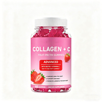 Gummies personnalisées à la pectine de fruits, au collagène, à la vitamine C, à la biotine et au glutathion pour la santé des cheveux et de la peau des adultes