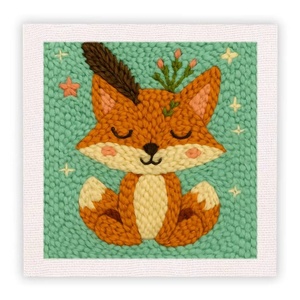 Kit de broderie au point de croix XIXI écologique avec ruban en coton pour loisirs créatifs, base en tissu et motif floral - Product Image 4