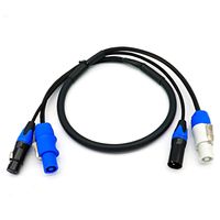 Câble d'alimentation 3m Powercon/XLR Combi Cable 3pin Hybrid Jumper Lighting for Stage Events Entertainment Moving Head