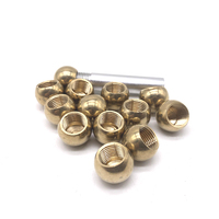 Tapped Brass Ball Internal Thread Hole H62 Solid Metal Sphere Polished Precision Hardware Accessory Fitting Part