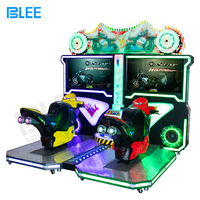 Machine de jeu d'arcade de course de moto et de voiture de haute qualité avec garantie d'un an, construction en métal et plastique, 2 joueurs