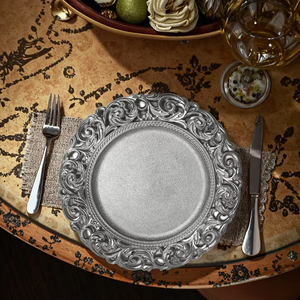 Assiettes de Présentation <span class=keywords><strong>en</strong></span> <span class=keywords><strong>Gros</strong></span>, Dorées de Luxe, de Haute Qualité, Durables, Réutilisables, à Design Creux <span class=keywords><strong>en</strong></span> PP pour Mariages et Fêtes - Product Image 2