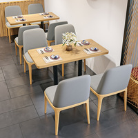 Canapés et ensembles de tables et chaises modernes en bois massif pour restaurants de thé occidentaux, cafés et salons de thé