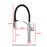 Robinets mélangeurs d'évier de cuisine populaires Stanisteel acier brossé Nickel mélangeur d'eau chaude et froide robinet de pulvérisation extractible utilisation de la cuisine