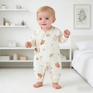 Kaka Bear - Mameluco de Algodón 100% para Recién Nacido, Diseño de Mariposa, Suave y Transpirable, Tipo Kimono, con Cierre de Gancho y Bucle, Ropa de Bebé para Toda Temporada - Product Image 1