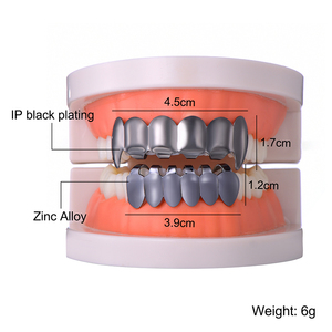 2023 Hiphop alliage <span class=keywords><strong>doré</strong></span> <span class=keywords><strong>dent</strong></span> Grillz unique mode dents Grillz hommes accessoires plaine dents Grillz - Product Image 6