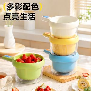 Panier égouttoir double couche avec marques de mesure pour le lavage des fruits et le drainage des aliments et des collations - Product Image 2