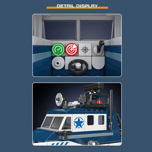 Moule King 10084 Modè<span class=keywords><strong>le</strong></span> Cadeau <span class=keywords><strong>Bateau</strong></span> de police Ensemble de briques pour enfants Puzzle Briques Assemblées Blocs de construction Ensemble Jouets - Product Image 5