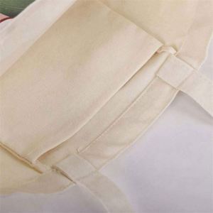 Sac fourre-tout en toile de coton réutilisable, grand format, vierge, pas cher, pour publicité, avec logo personnalisé imprimé, 2 poignées, vente en gros - Product Image 5