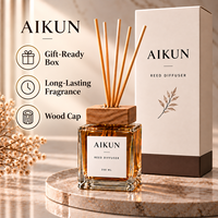 Diffuseur de parfum d'intérieur en rotin écologique personnalisé par l'équipe de designers AIKUN pour cadeau d'entreprise